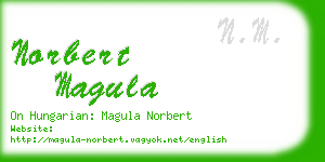 norbert magula business card